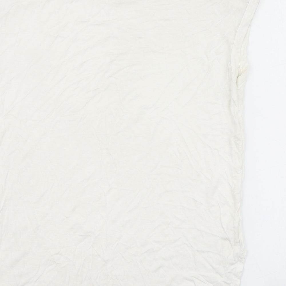 Boohoo Womens White Basic T-Shirt Size 14