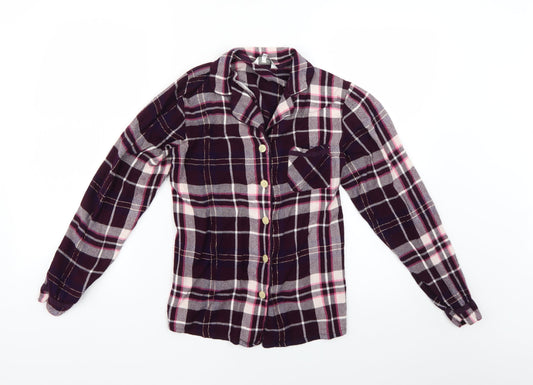 RJR.John Rocha Womens Pink Check Basic Button-Up Size 12