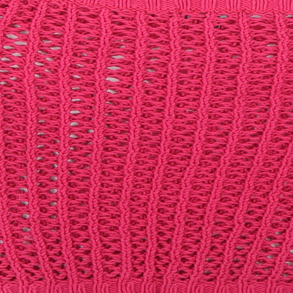 Womens UK Size 12 Papaya Pink Pullover Jumper