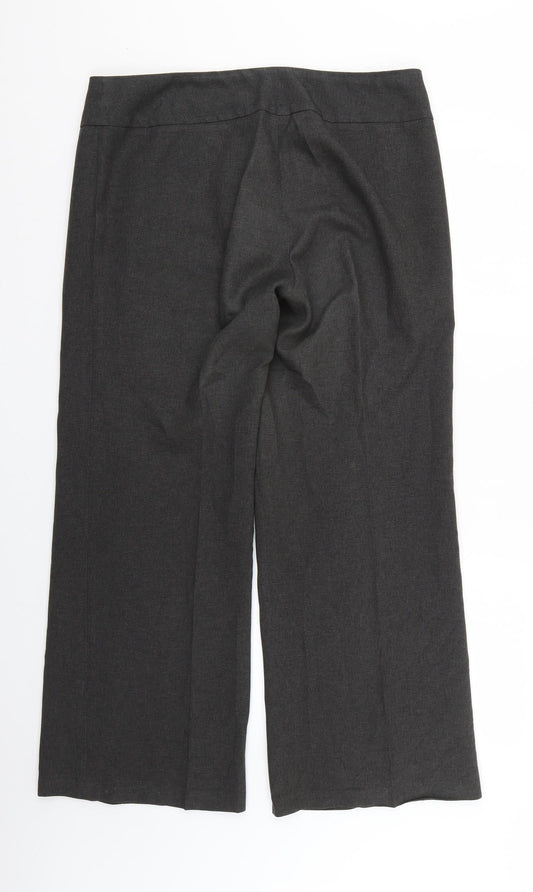 Dorothy Perkins Womens Grey Trousers Size 14 L26 in