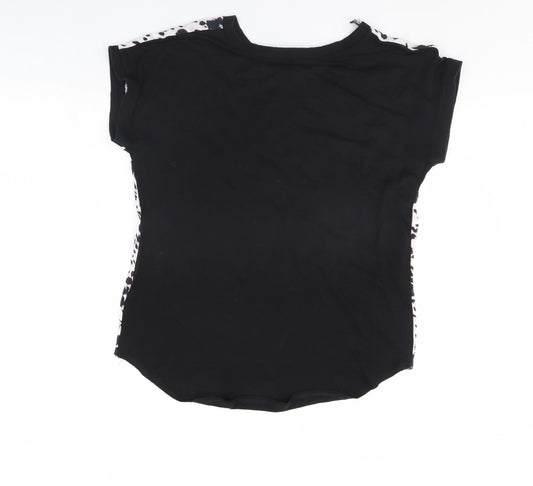 F&F Womens Black Basic T-Shirt Size 12