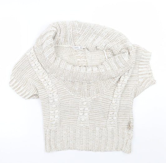 Womens UK Size M Quiz Beige Pullover Jumper