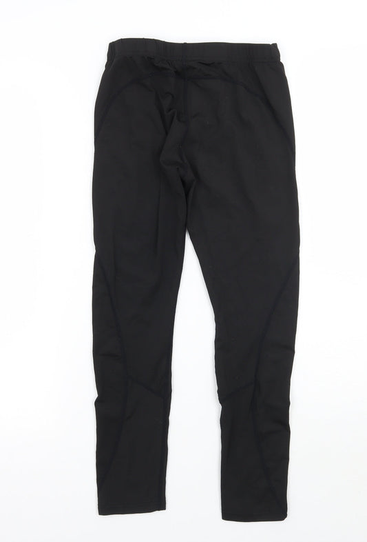 Womens UK Size 28 Preworn Cropped Black Leggings