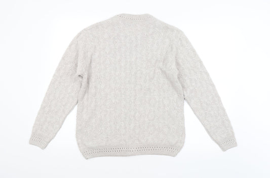 Autonomy Womens Grey Argyle/Diamond Pullover Jumper Size S