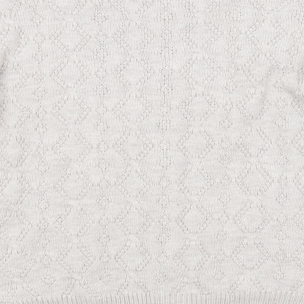 Autonomy Womens Grey Argyle/Diamond Pullover Jumper Size S