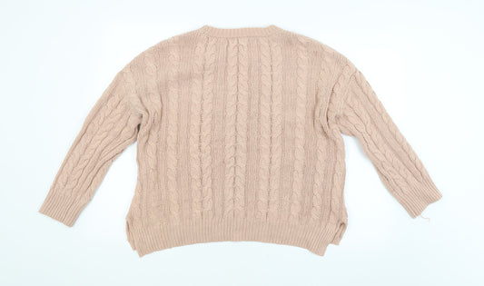 Atmosphere Womens Pink Argyle/Diamond Pullover Jumper Size 10