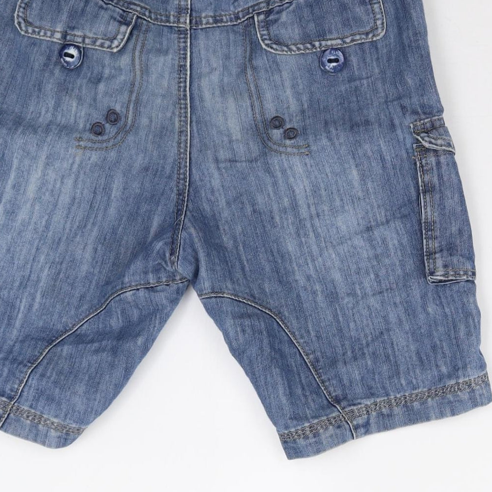 Fly Guy Mens Blue Denim Cargo Shorts Size 26