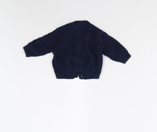 NEXT Baby Blue Knit Cardigan Jumper - 1 Month