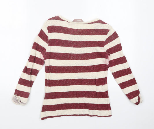 AWARE Womens Multicoloured Striped Pullover Jumper Size S