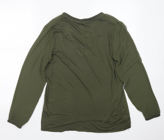 b.young Womens Green Basic Blouse