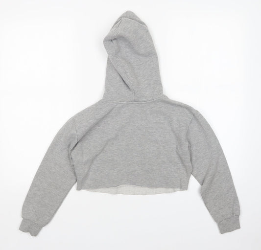new look Girls Grey Pullover Hoodie Size 9 Years