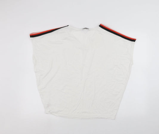 F&F Womens White Basic T-Shirt Size M