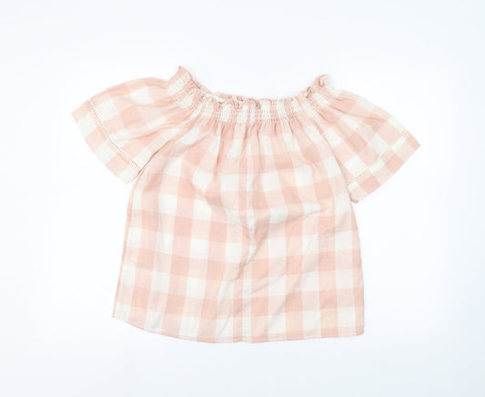 Papaya Womens Pink Basic Blouse Size 10