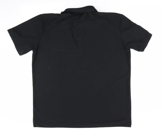 Preworn Mens Black Polo - Juntos Somos Mais Fortes
