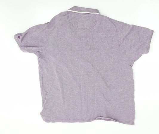 One Valley Mens Purple Polo Size M