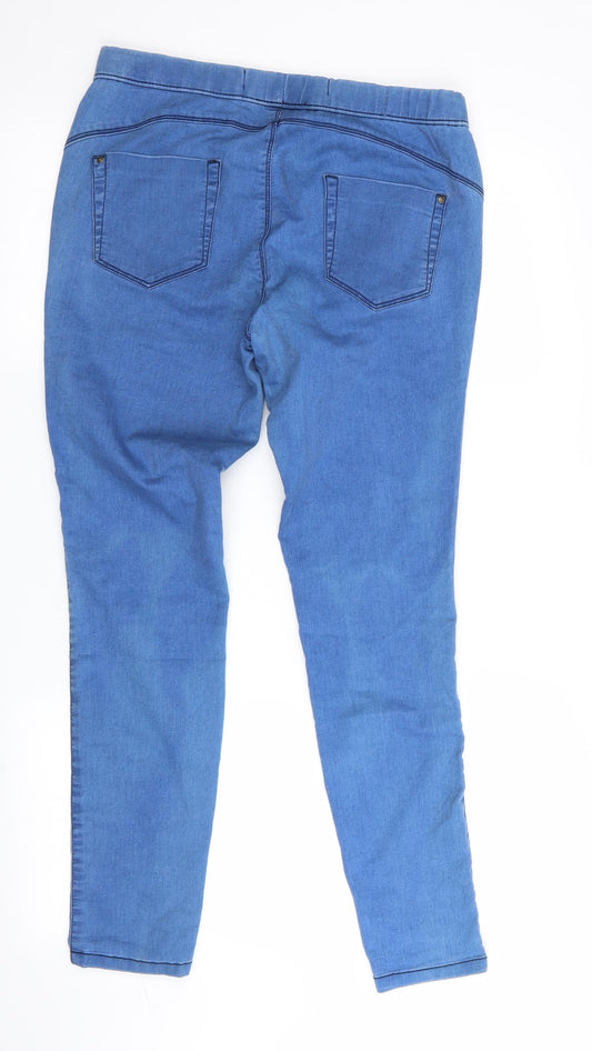 Denim Co Womens Blue Jegging Trousers Size 12 L29 in