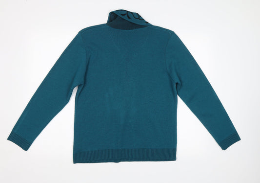 Classic Womens Green Pullover Jumper Size M
