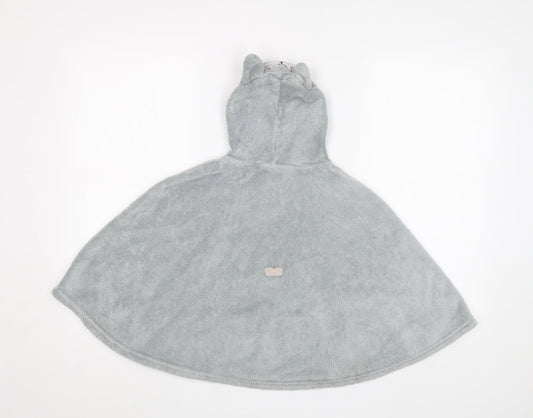 George Girls Grey Fleece Cape Jumper Size S - Bunny cape