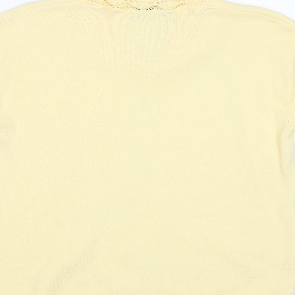 Womens UK Size L Pure & Natural Yellow Pullover Jumper