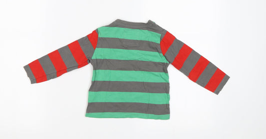 TU Baby Green Striped Basic T-Shirt Size 9-12 Months
