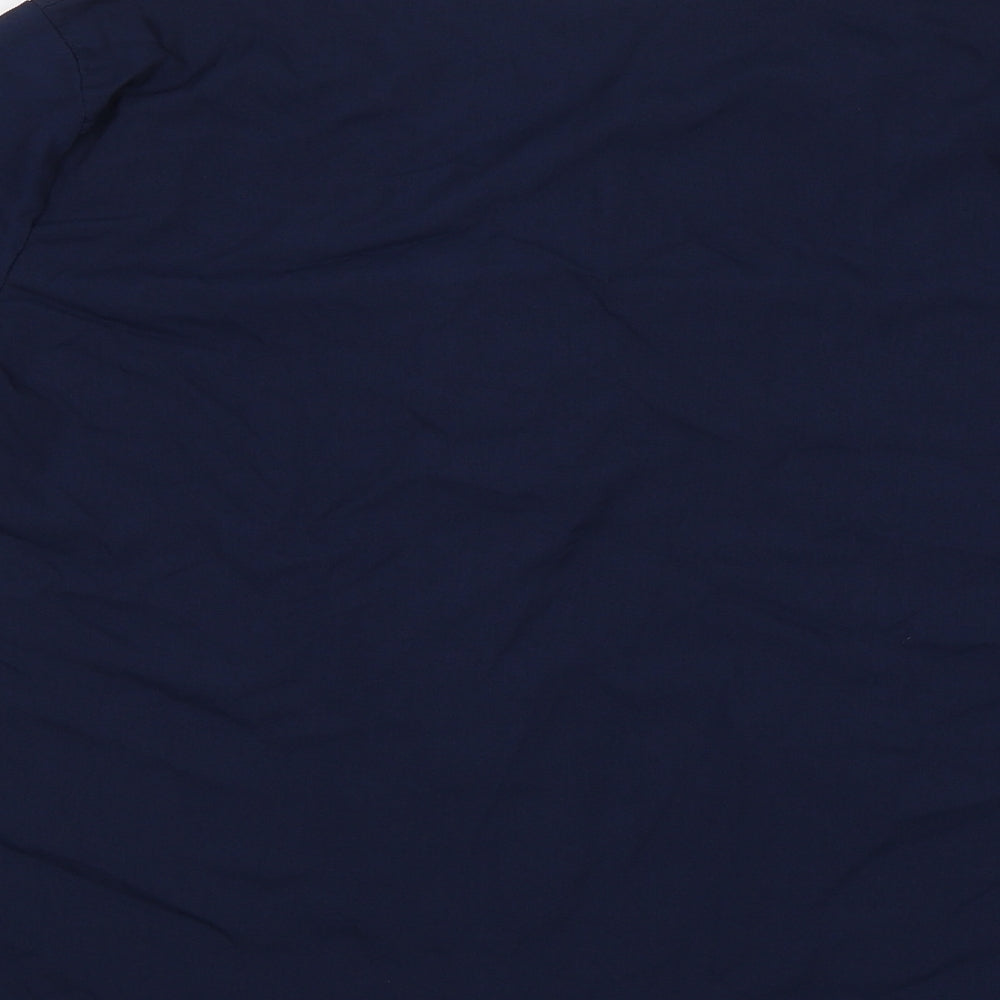 Womens UK Size L Preworn Blue Basic Button-Up