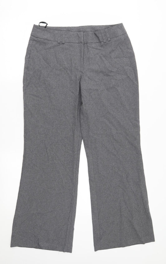 Womens UK Size 12 F&F Regular Grey Suit Trousers