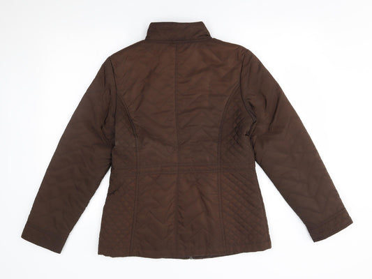 Womens UK Size 10 Isle Brown Quilted Coat