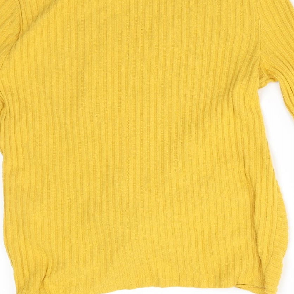 Womens UK Size 10 New Look Yellow Pullover Jumper