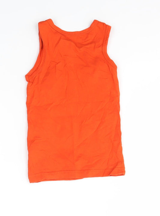 F&F Boys Orange Basic Tank Size 3-4 Years - Broom Car