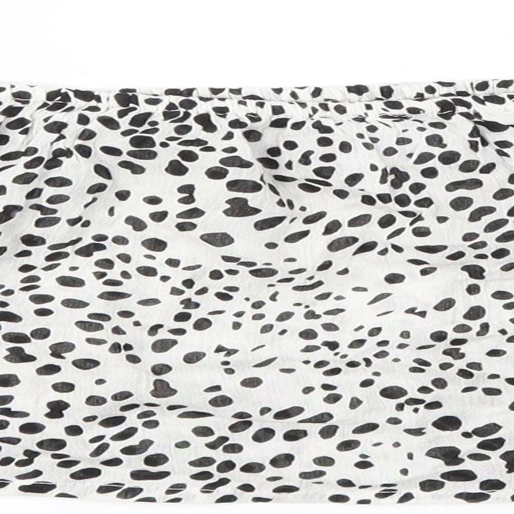 Asos Design Womens Multicoloured Cropped Blouse Size 16 - Cut Out Shoulder