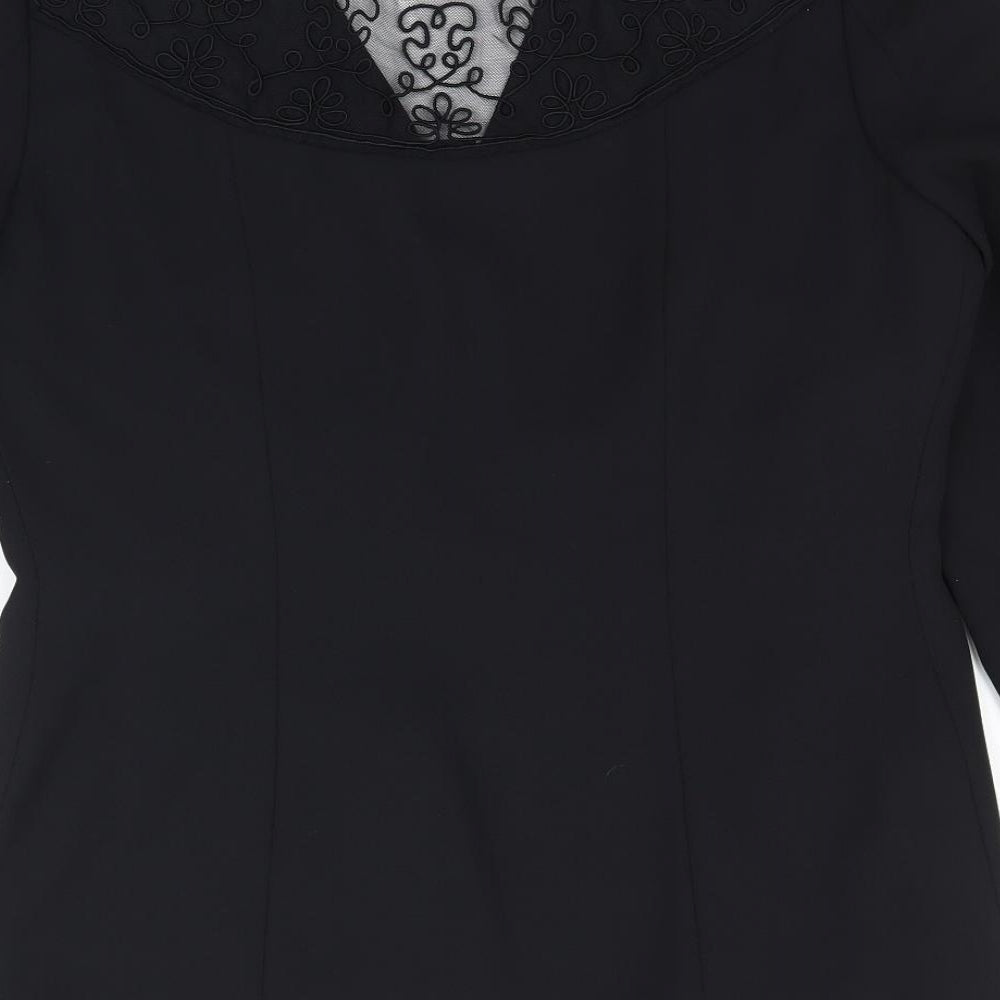 Petite Collection Womens Black Jacket Blazer Size 10