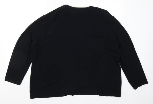 Womens UK Size XL Bonmarché Black Cardigan Jumper