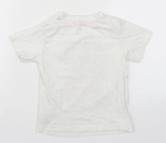 Primark Boys White Basic T-Shirt Size 3-4 Years - Surfs Up Ride the Tide