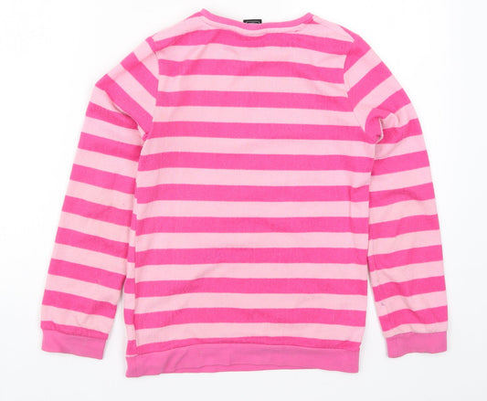 F&F Girls Pink Striped Top Pyjama Top Size 9-10 Years - Nap Queen