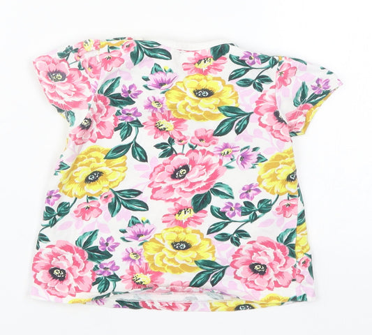 Nutmeg Girls Multicoloured Floral Basic T-Shirt Size 9-12 Months