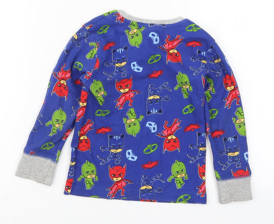 NEXT Boys Blue Solid Pyjama Top Size 2-3 Years - Superheroes