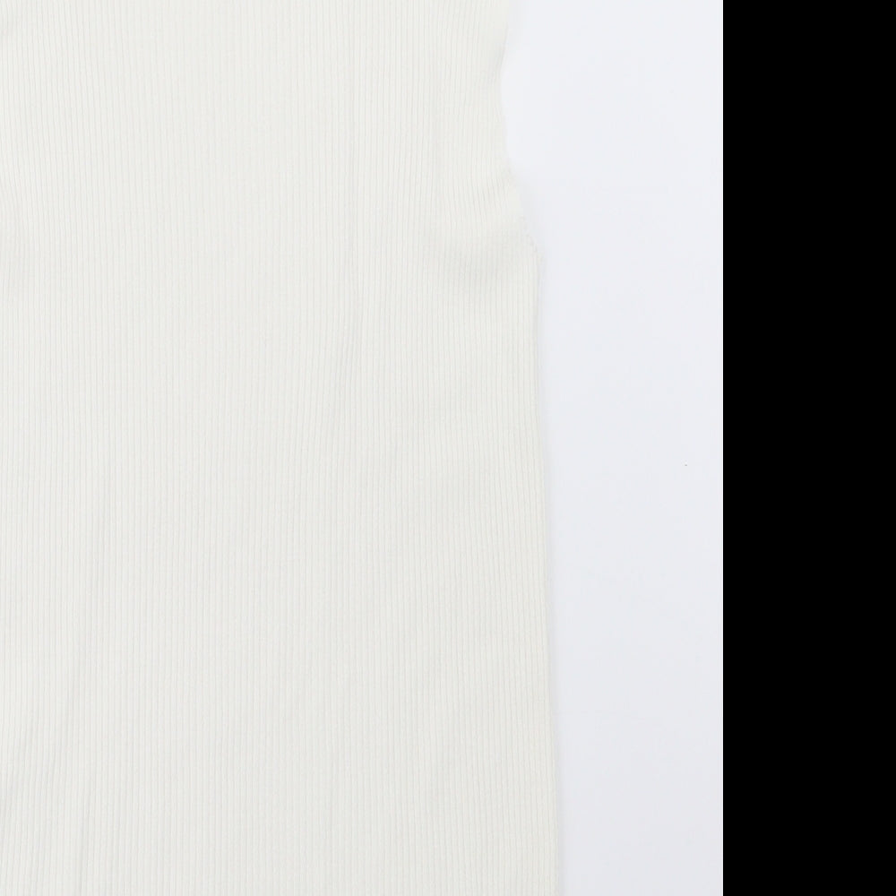 Womens UK Size 14 Dorothy Perkins Ivory Basic T-Shirt