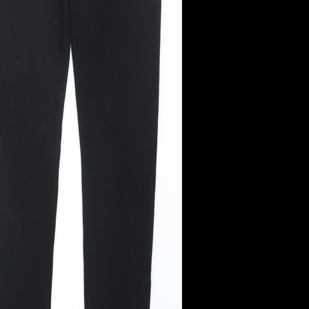 Womens UK Size S Preworn Regular Fit Capri Black Trousers