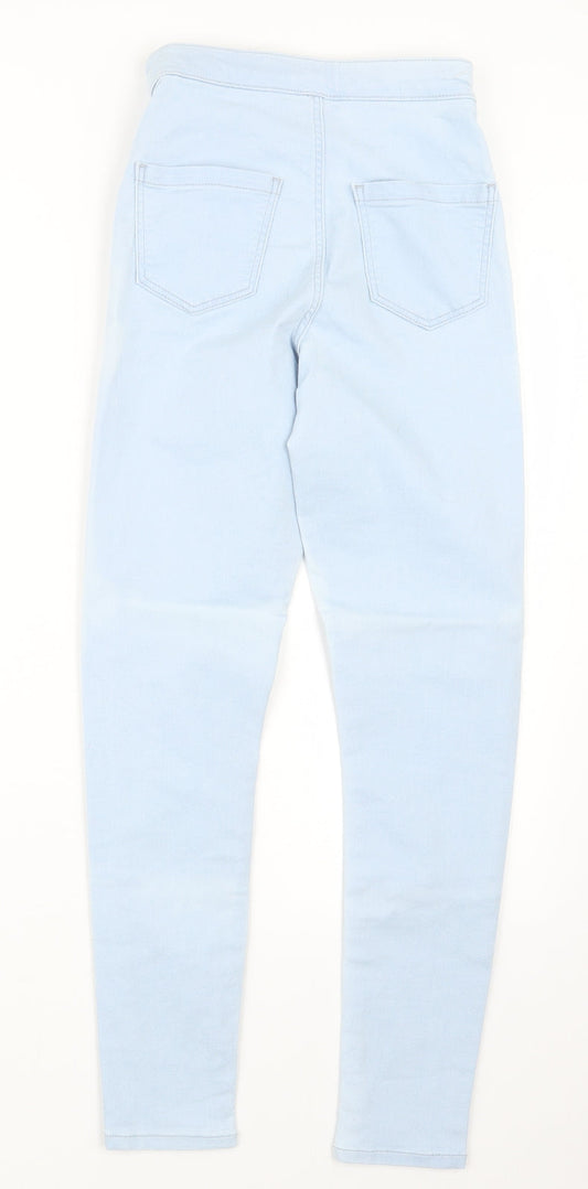 Womens UK Size 23 in Topshop Regular Fit Straight Blue Jeans