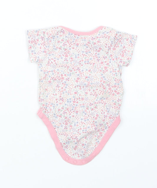 George Girls Pink Floral Babygrow One-Piece Size 3-6 Months