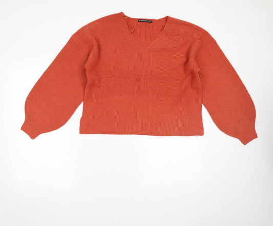 Threadbare Womens Orange Pullover Jumper Size 8