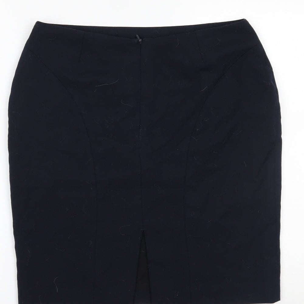 Brook Taverner Womens Blue   Straight & Pencil Skirt Size 28 in