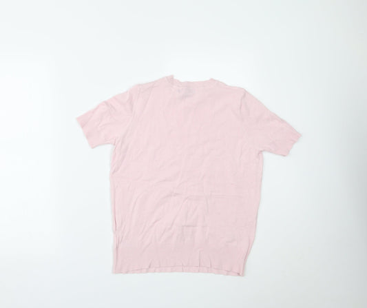 Womens UK Size 8 Marks and Spencer Pink Basic T-Shirt