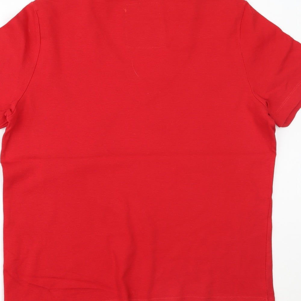 Womens UK Size M BM Red Basic T-Shirt