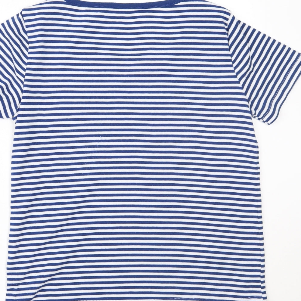 Womens UK Size S BM Blue Basic T-Shirt