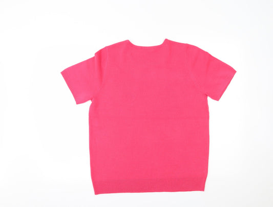 Womens UK Size 16 BHS Pink Basic T-Shirt