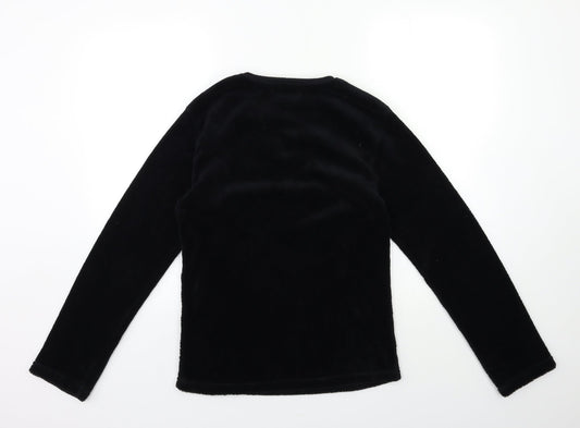 Hudson Boys Black Fleece Pyjama Top Size S