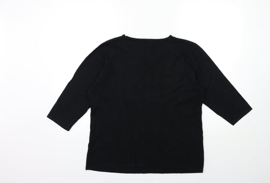 Womens UK Size L casamia Black Pullover Jumper