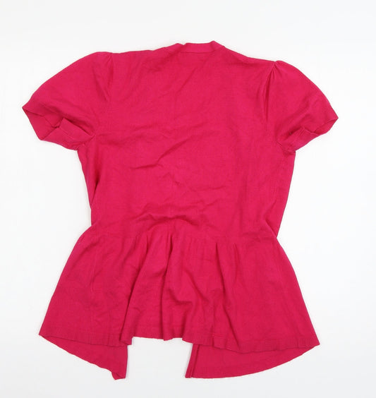 TU Womens Pink Knit Cardigan Jumper Size 8