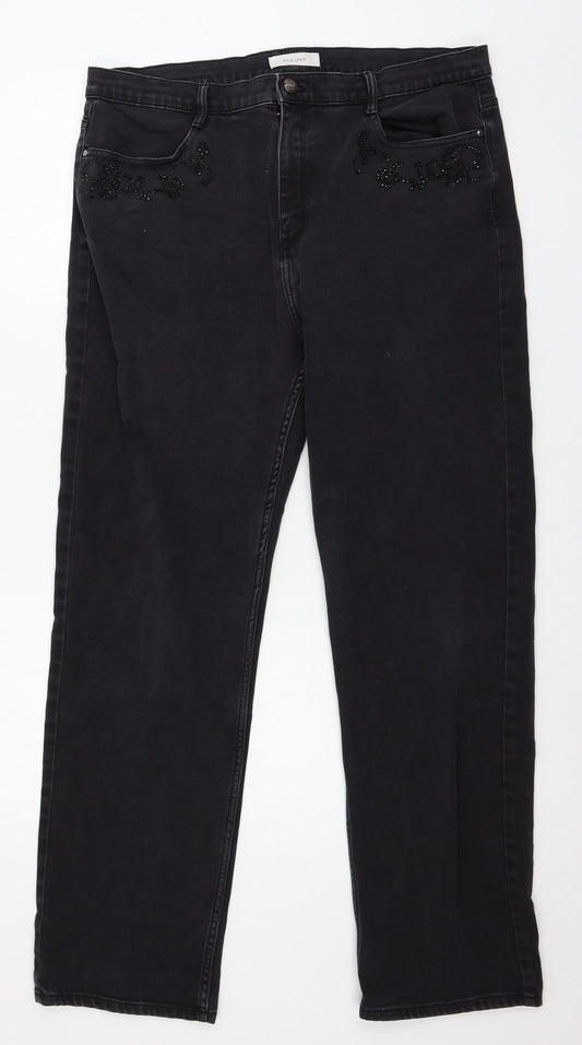 Per Una Womens Grey Denim Skinny Jeans Size 36 in L30 in